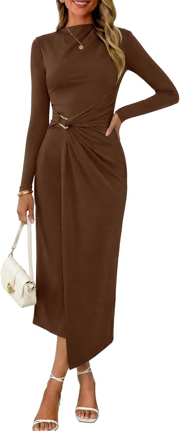 Women's long-sleeve midi dress