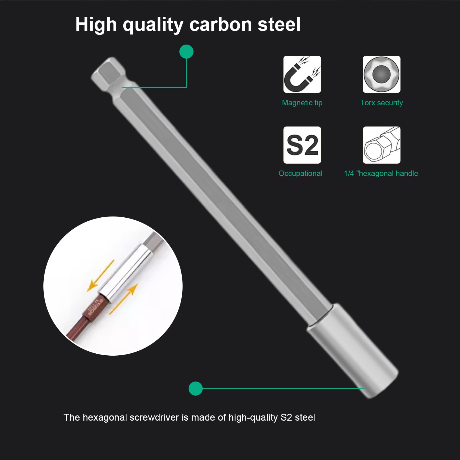 3 Prolunghe Magnetiche Per Avvitatore - 75mm, 100mm, 150mm, Con Attacco 1/4'' Per Trapani E Cacciaviti - Foto 5