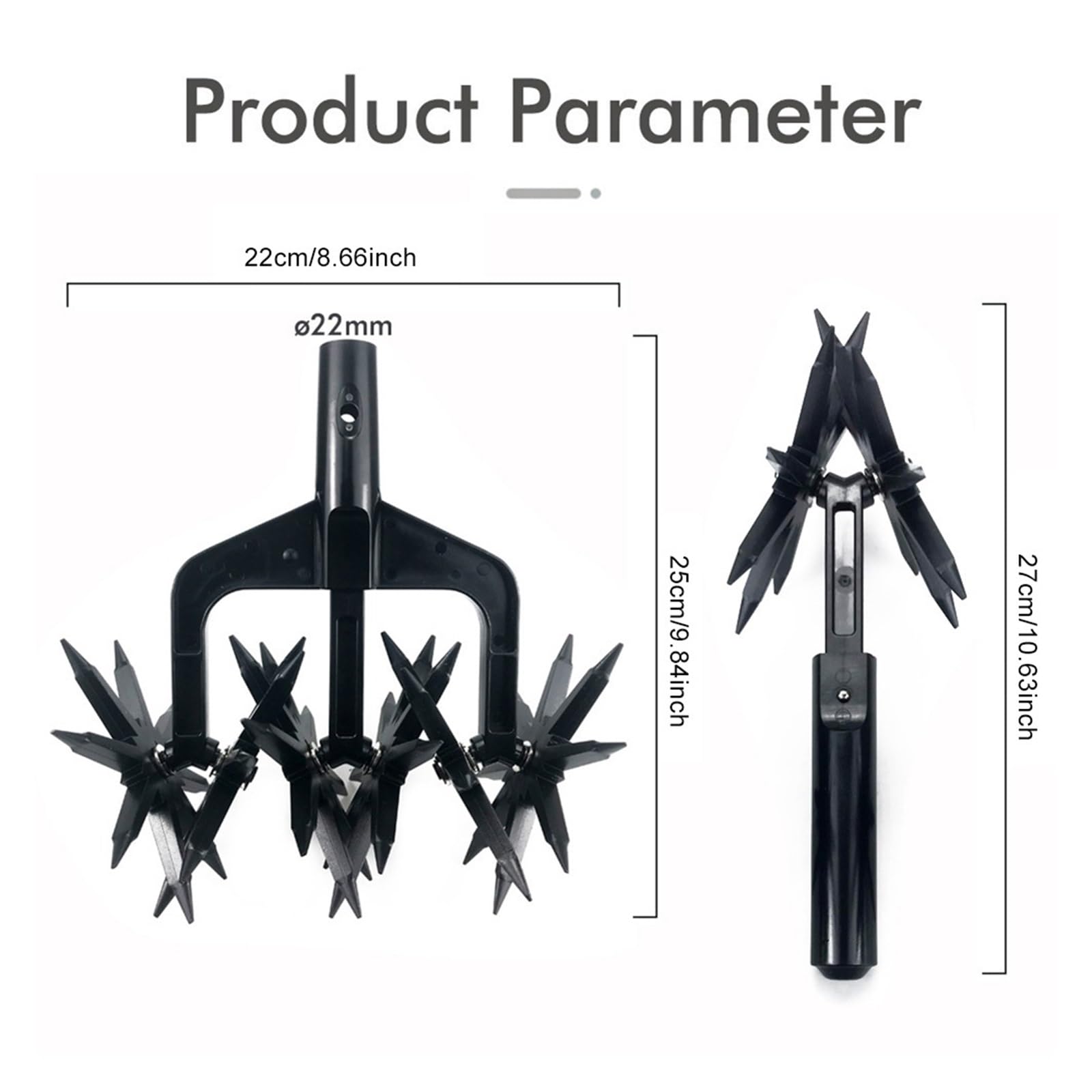2 W 1 Aerator Ogrodowy Wentylowany Wertykulator Ogrodnictwo Rumpel Obrotowy Kultywator Narzędzie Do Orki Gleby Ogrodu DużA Moc