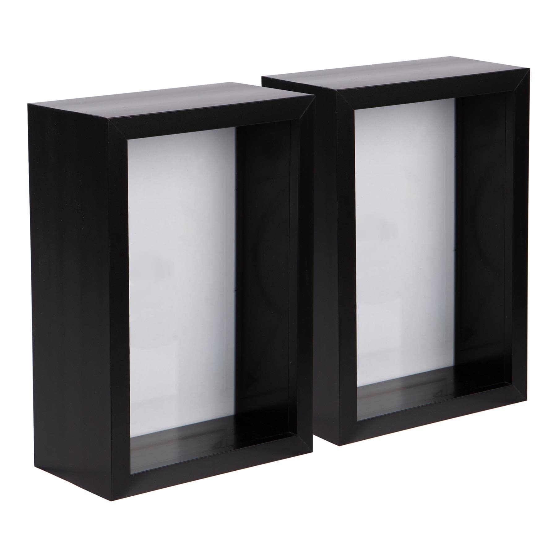 Nicola Spring 3D Deep Shadow Box Photo Frame - 4 x 6" - 3D Photo Frame Picture Frame Memory Box Display Case for Photos, Memorabilia, Artworks, Crafts, DIY Decoration, 4x6inch Black - Set of 5