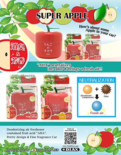 Super Apple Car Air Freshener, 2 Packs Honey Apple Scent In Cute Apple Shape Container, Best Jdm Japan Car, Home, Office Air Freshener #TOP4