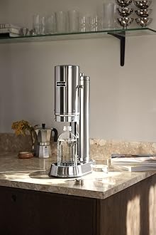 aarke Carbonator Pro Steel with Glass Bottle