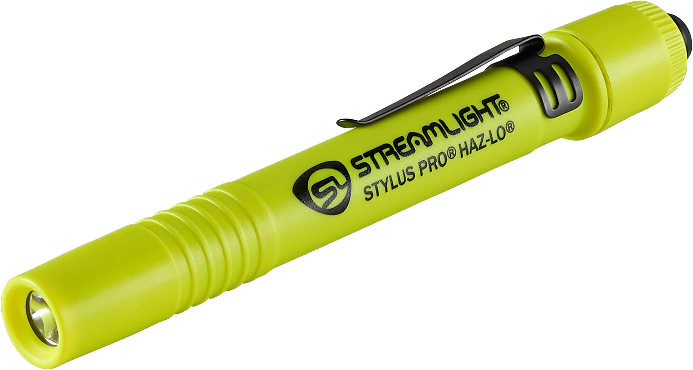 66300 Stylus Pro HAZ-LO 105-Lumen Intrinsically Safe Pen Light for Industrial Workers, Inspectors, Technicians and First Responders with 2 AAA Batteries, Hi-Viz Yellow