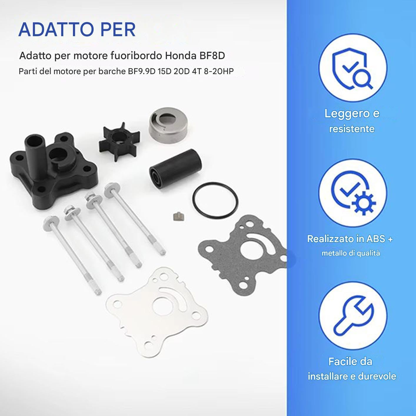 Riparazione a Pompa 'Acqua Per Barche Precisione Rapida | Kit Di Riparazione Per Girante Per Officina Fai Da Te Appassionati Di Attività All'Aperto Manutenzione Del Motore
