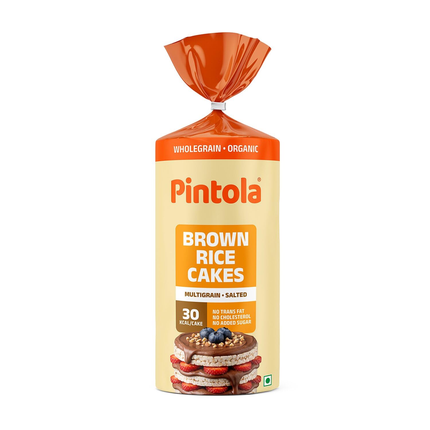 PINTOLA Organic Brown Rice Cake - Multigrain (Salted, Pack of 1) (130 g), Gluten-Free Snack for Weight Loss, Made with 9 Wholegrains, Soy and Yeast-Free, Taste Best With Peanut Butter, Low Fat, 30 calorie per cake-image-10