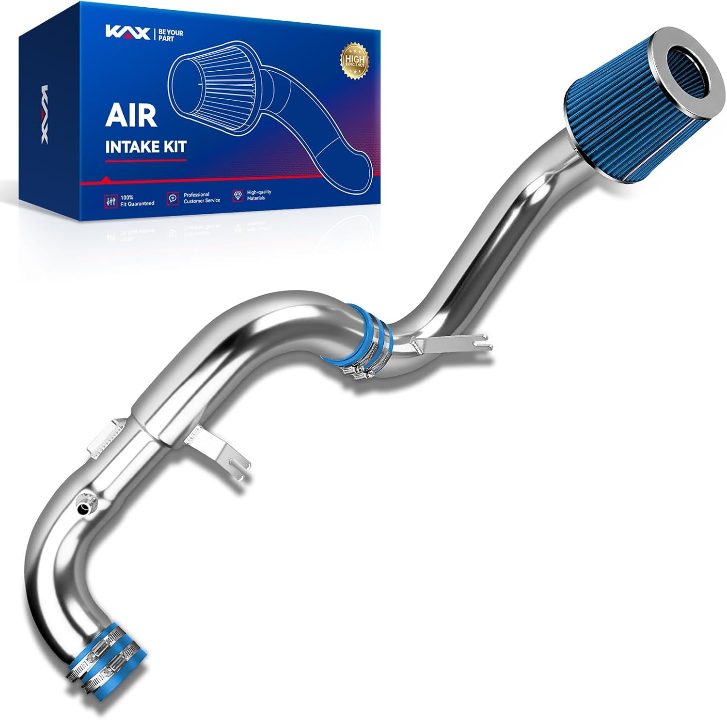 KAX 3"Cold Air Intake Kit System Compatible with 2006-2011 Civic EX/LX/DX 1.8L, High Performance,Blue