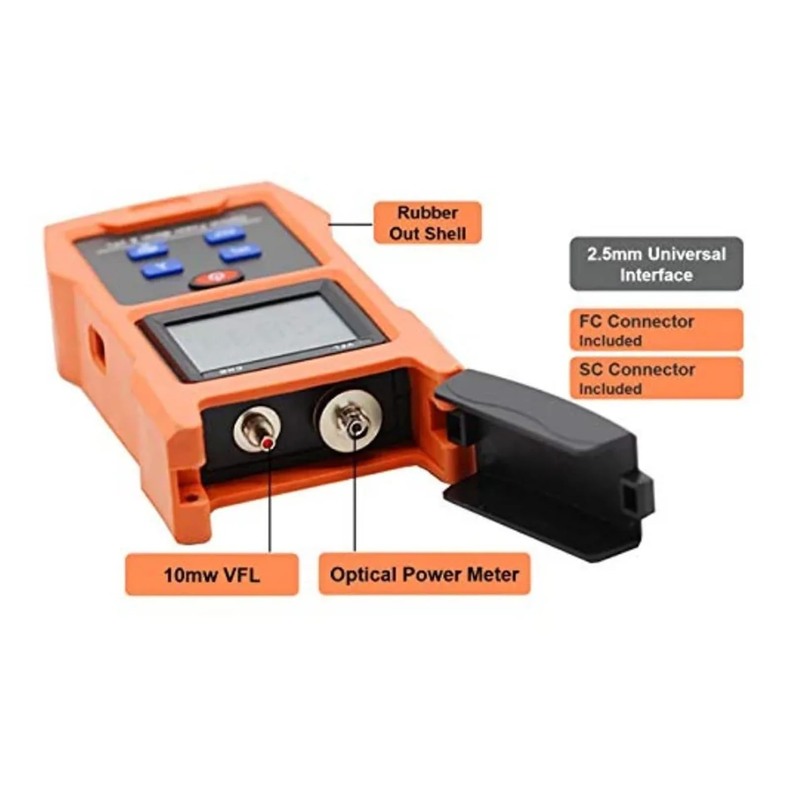 Testeur de Fiber Optique 2 en 1 TL563,-70 à + 10DBm, 8-10km, localisateur visuel de défauts VFL, Compteur de Puissance Optique Portable Haute sensibilité