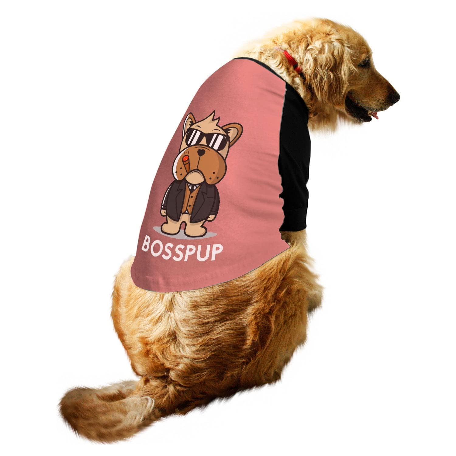 Ruse Pet Clothes Bosspup Printed Full Sleevess Round Neck Raglan Dog Streetwear T-Shirt/Tees Apparel for Dogs. (B0B3TLMC92) Amazon Price History, Amazon Price Tracker