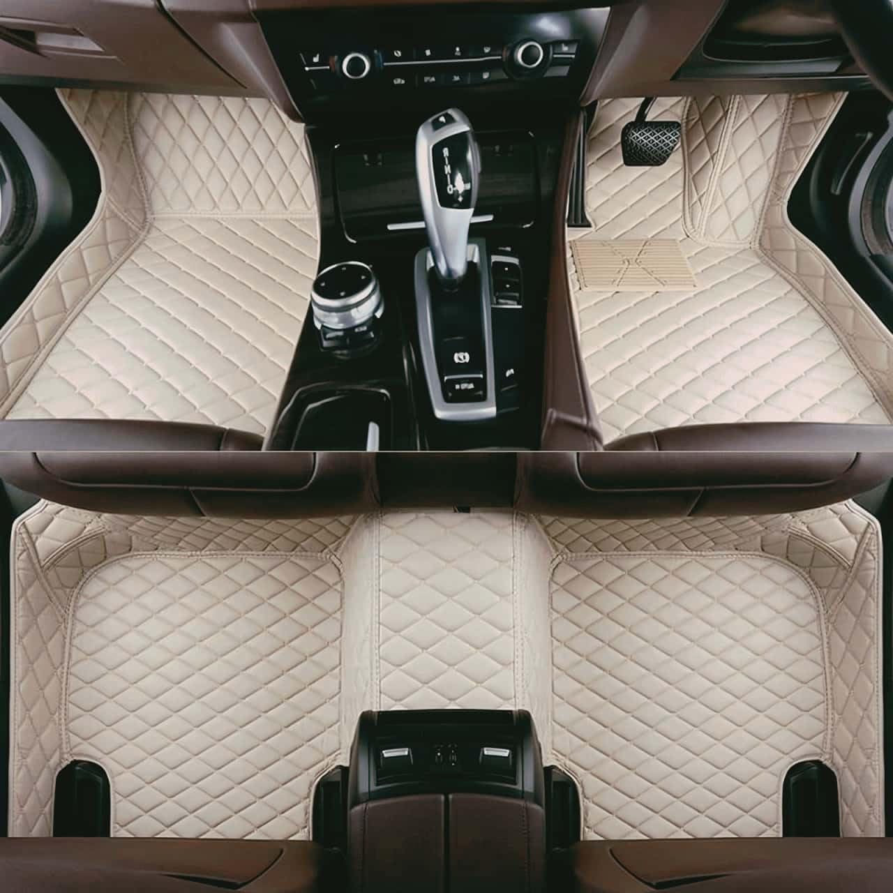 JSHOTRIRV Customized Car Floor Mats compatible for KIA Carens (7seats) 2007-2012 Car Mats All Weather Personalized, Luxury All Weather Cars Mats,C