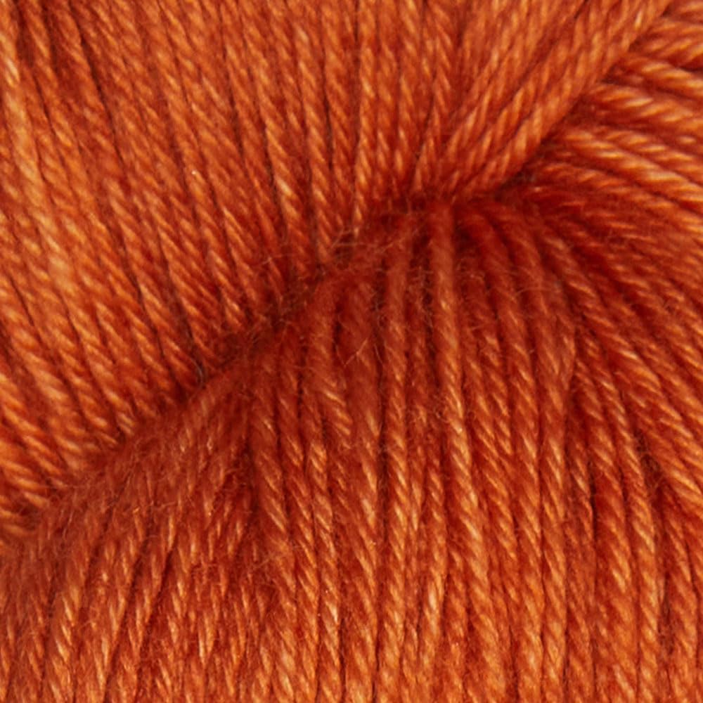 KnitPro Symfonie Fingering Weight Hand Dyed Semi-Solid Yarn Skein | Extra Fine Merino Wool & Polyamide Blend for Knitting & Crocheting, Oeko-TEX Certified 400m, 100g | Terra Sunset