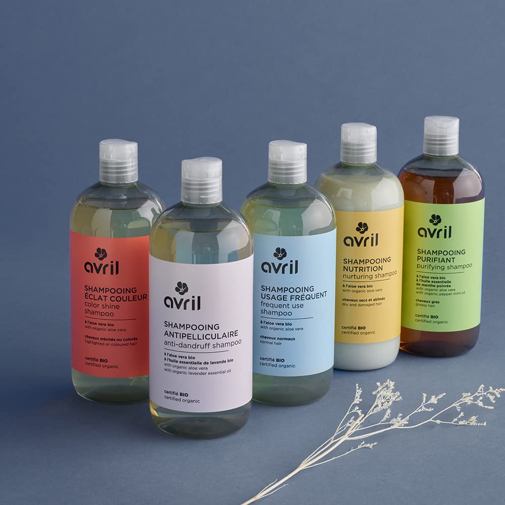 Avril - Shampooing Bio Aloe Vera - Vegan, Certifié Bio Ecocert - Fabriqué en France - 500ml