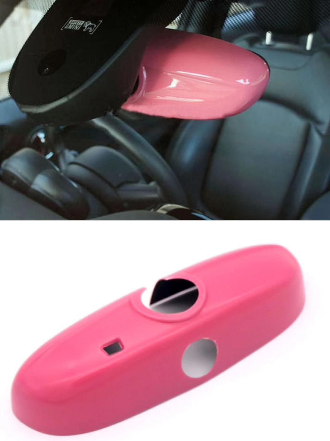 Compatible with Mini Cooper Accessories Decoration Interior Rearview Mirror with Auto Dim Caps Shell Trim F Series F54 F55 F56 F57 F60 2020-2024 Union Jack Gold