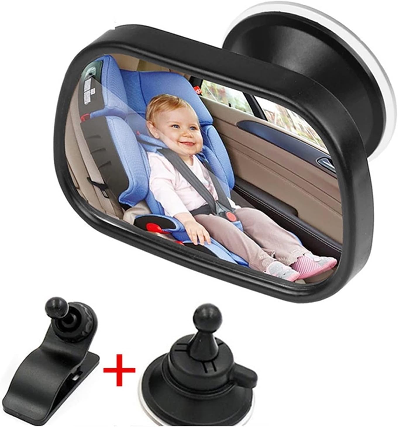 車のための赤ちゃんの鏡 2 1ミニ安全カーバックシートベビービューミラー調節可能な赤ちゃんリア凸面鏡赤ちゃんキッズモニターカーアクセサリー ベビーカーヘッドレストミラー