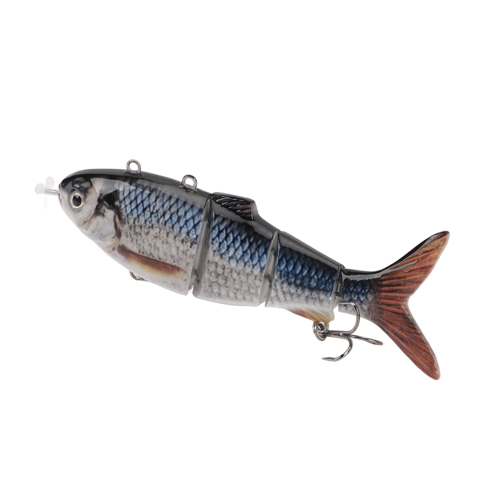 Señuelo Eléctrico, Cebo de Natación Multiarticulado Recargable con Luz LED para Pesca, Natación Automática Realista, Emisión de Luz Verde Subacuática