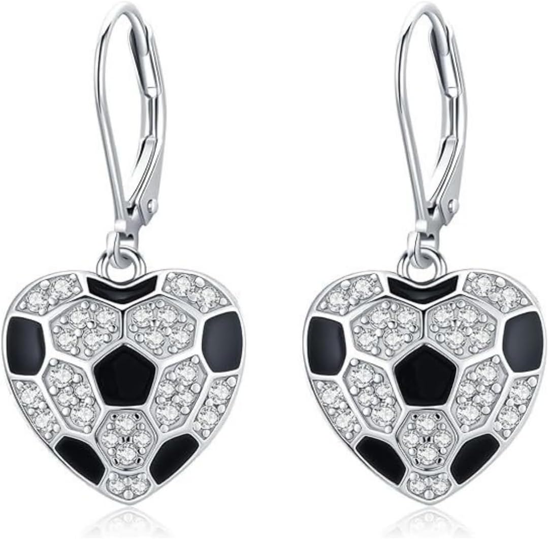 Basketball Baseball Soccer Volleyball Rugby Copper Stud Earrings, for Sports Enthusiasts