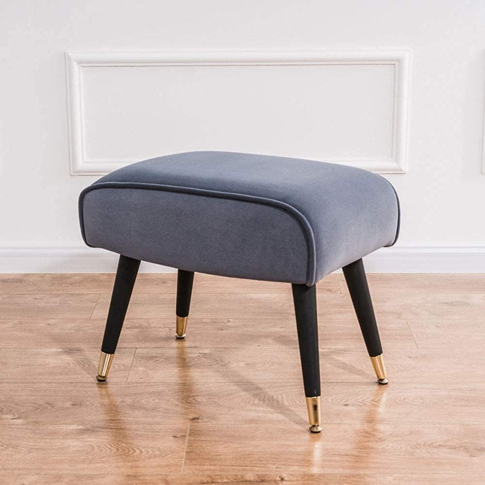 Storage Stool Rectangular Ottoman, Soft Upholstered Velvet Footstool, Dressing Chair Furniture, Soft Compact Stool/809