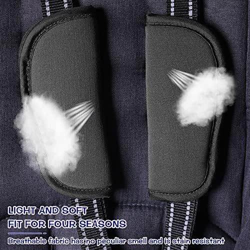 HAOSEA Baby Stroller Car Seat Strap Covers 2 Piece Universal Soft Seat Belt Cushion for Newborns Infants and Kids (Black)