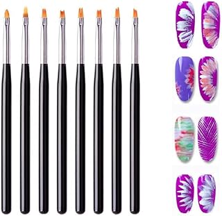 HIGHROCK Juego de 8 pinceles de uñas con punt...