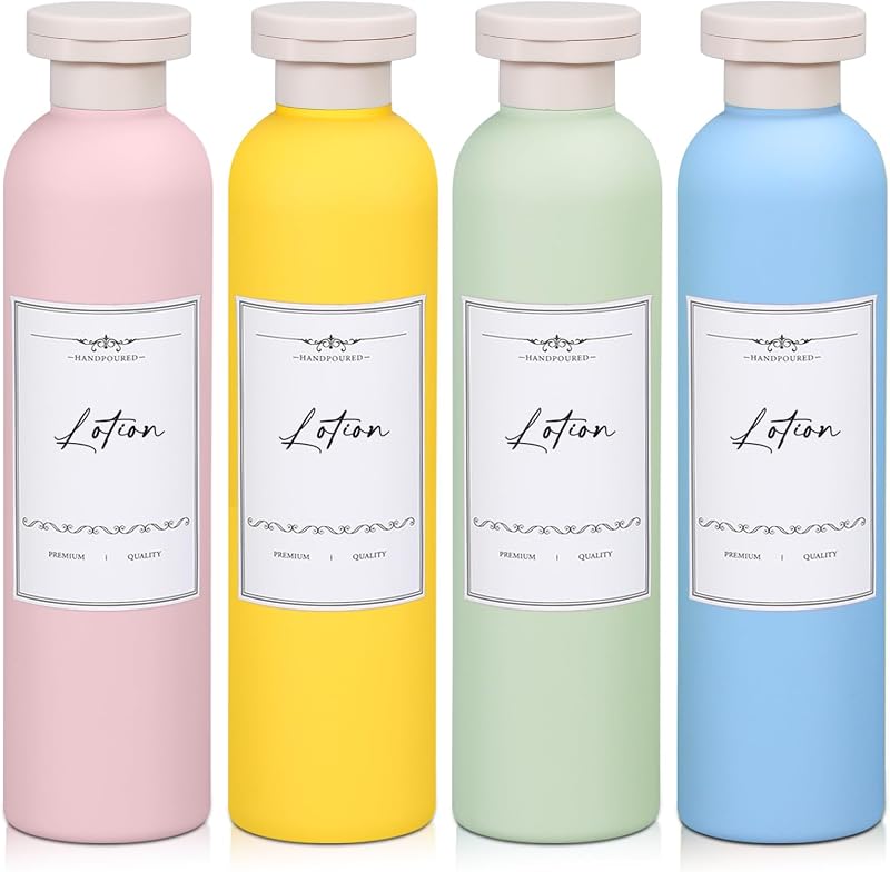 Frascos de viagem UMETASS para shampoo, squeeze com tampa flip, 260 mL, pacote com 4