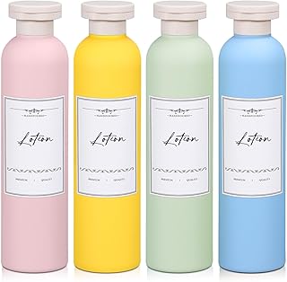 UMETASS Travel Shampoo Bottle, Empty Plastic Squeeze Bottles 8.8oz with Flip Cap, Lotion Container for Toiletries Travel Size Shampoo and Conditioner