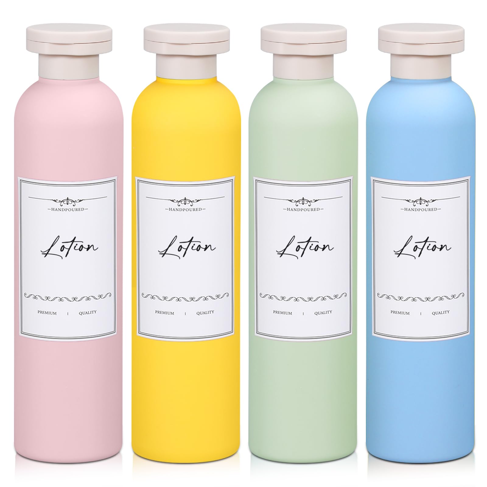 Travel Shampoo Bottle, Empty Plastic Squeeze Bottles 8.8oz with Flip Cap, Lotion Container for Toiletries Travel Size Shampoo and Conditioner-image-0