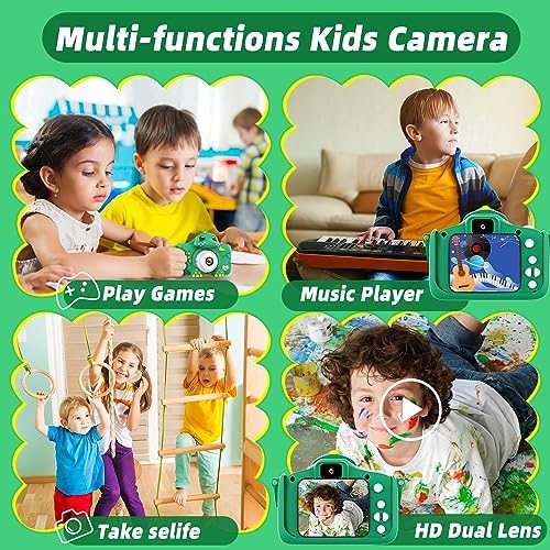 Kids Camera for Girls Boys Toddlers Childrens Age 3-8 Digital Selfie with 64GB SD Card for Son Daughter Grandson Granddaughter Christmas Birthday Gifts 2 613ZB7V27EL. AC