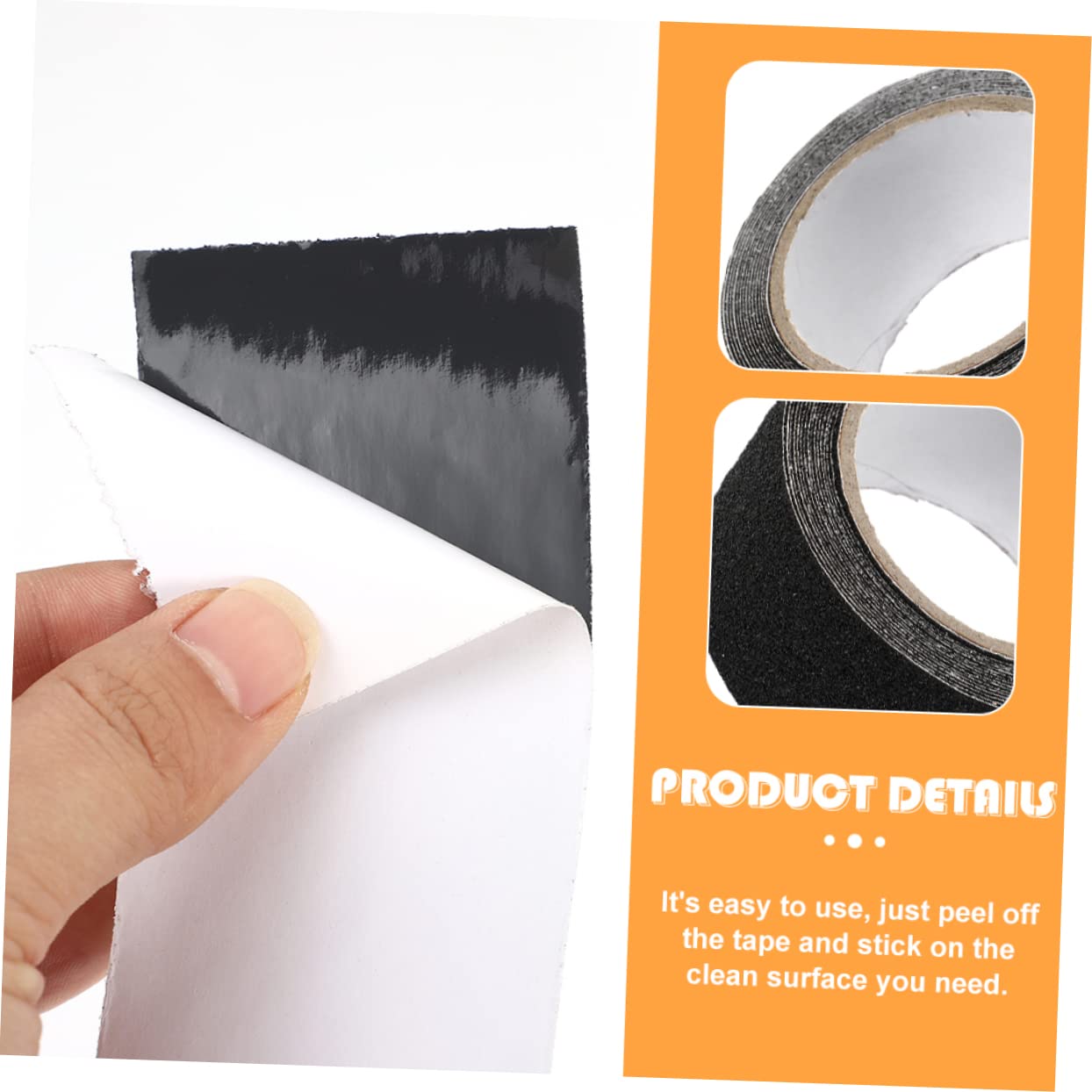 Cabilock 2 Set Nastro Antiscivolo Anti Slip Scala Nastro -skid Strisce Di Trazione Non Skid Fare Un Passo Presa Per Le Scale Grip Pavimento Passi Nero Pvc 2 * 2