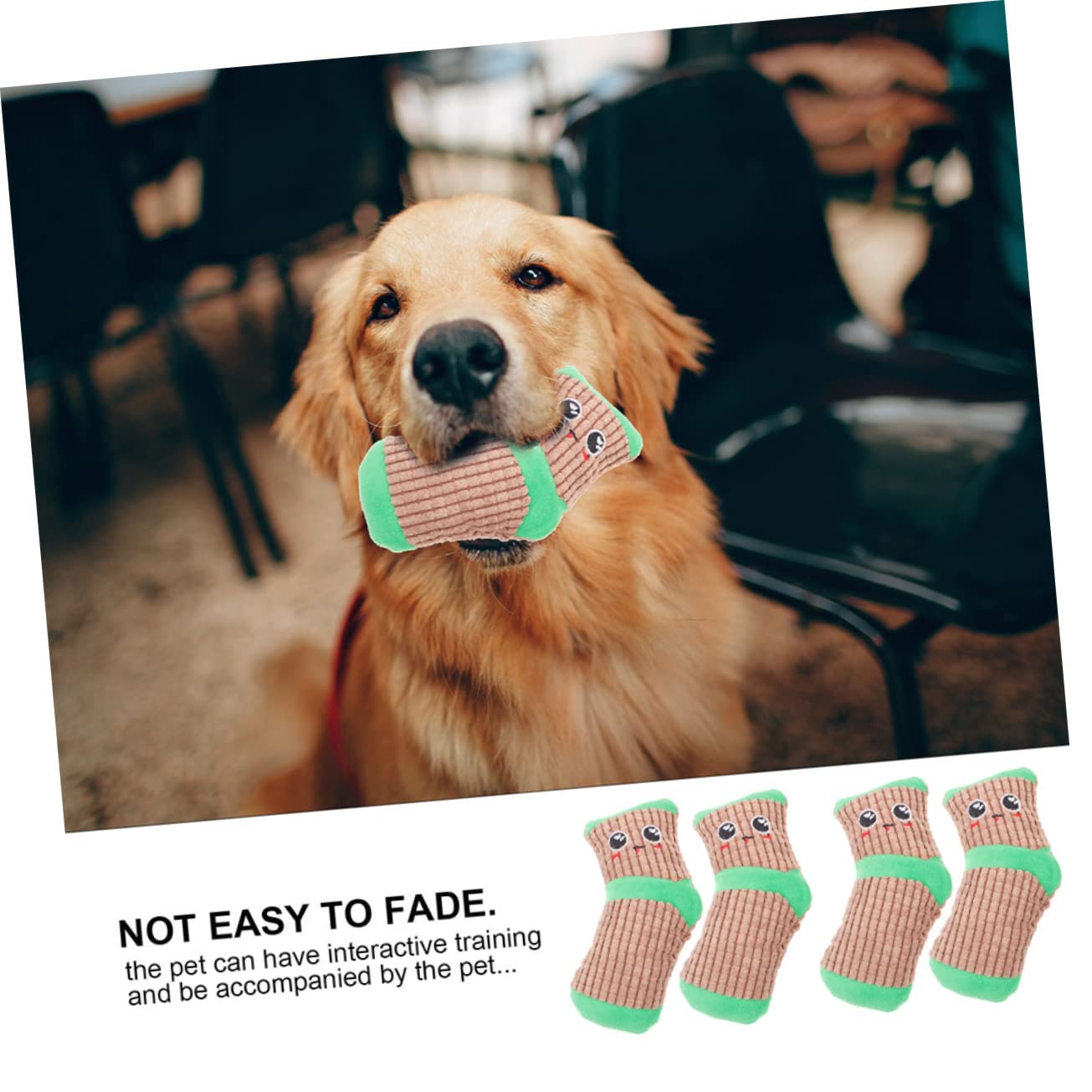POPETPOP 6 Pares Juguete Masticadores Agresivos Calcetines para Gatos Dibujos Animados De Peluche Perro Calcetines para Mascotas Felpa