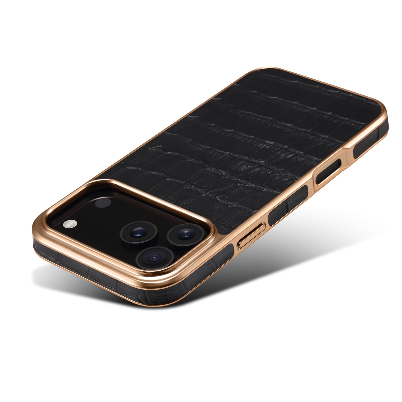 Custodia in pelle con motivo galvanizzato e ricarica wireless per iPhone 16 Plus (per iPhone 16 Plus/viola)