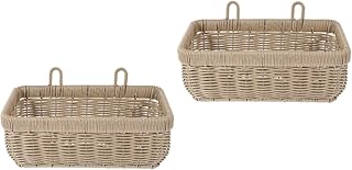 Ciieeo 2pcs Ginger and Garlic Storage Basket Vegetable Basket for Kitchen Small Hanging Basket Wall Hanging Flower Baskets Woven Basket Imitation Rattan Fruit Basket Plastic