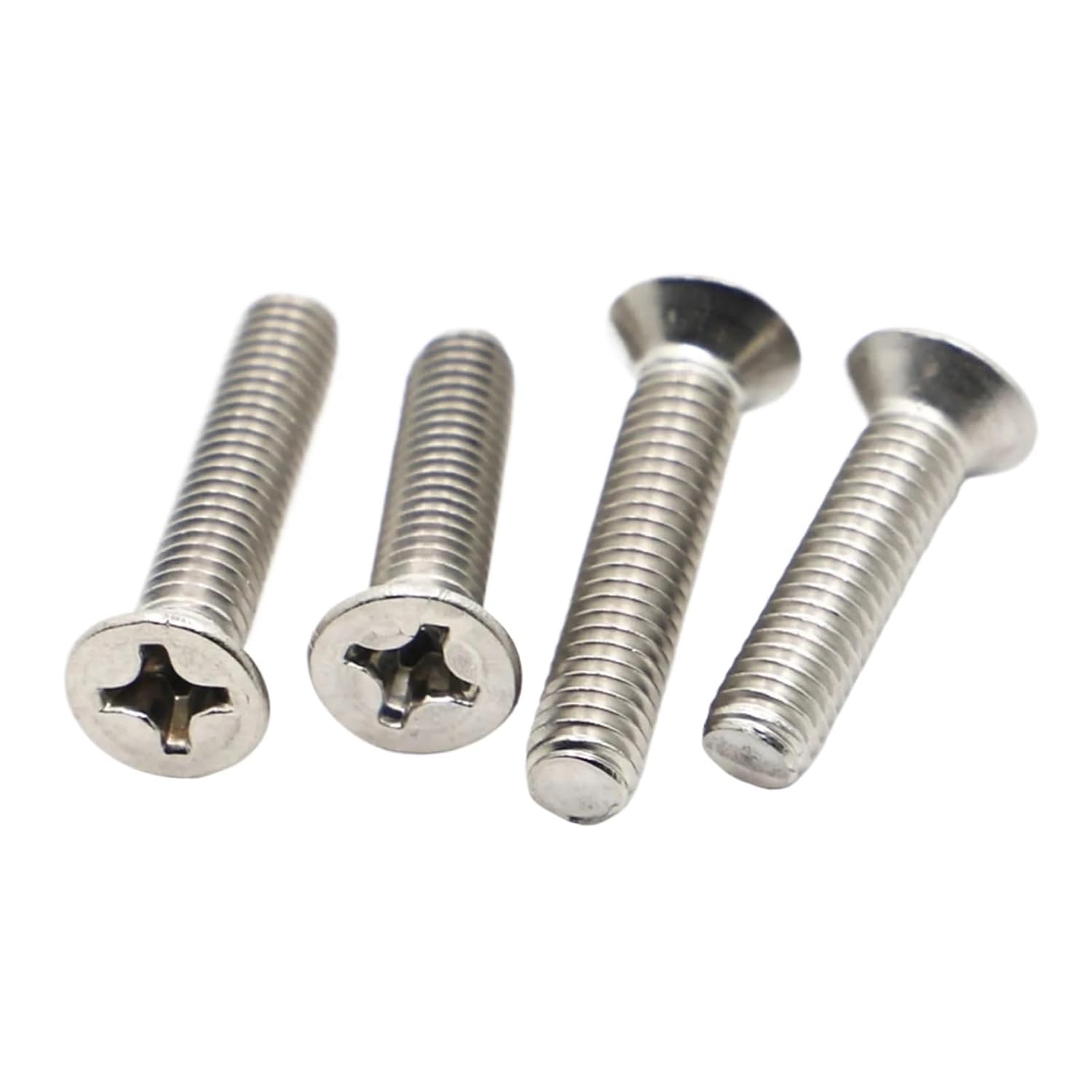 Flat Head Machine Bolts, M2.5 A2-70 304 Stainless Steel Cross Flat Countersunk Head Screw Bolts(30mm,M2)