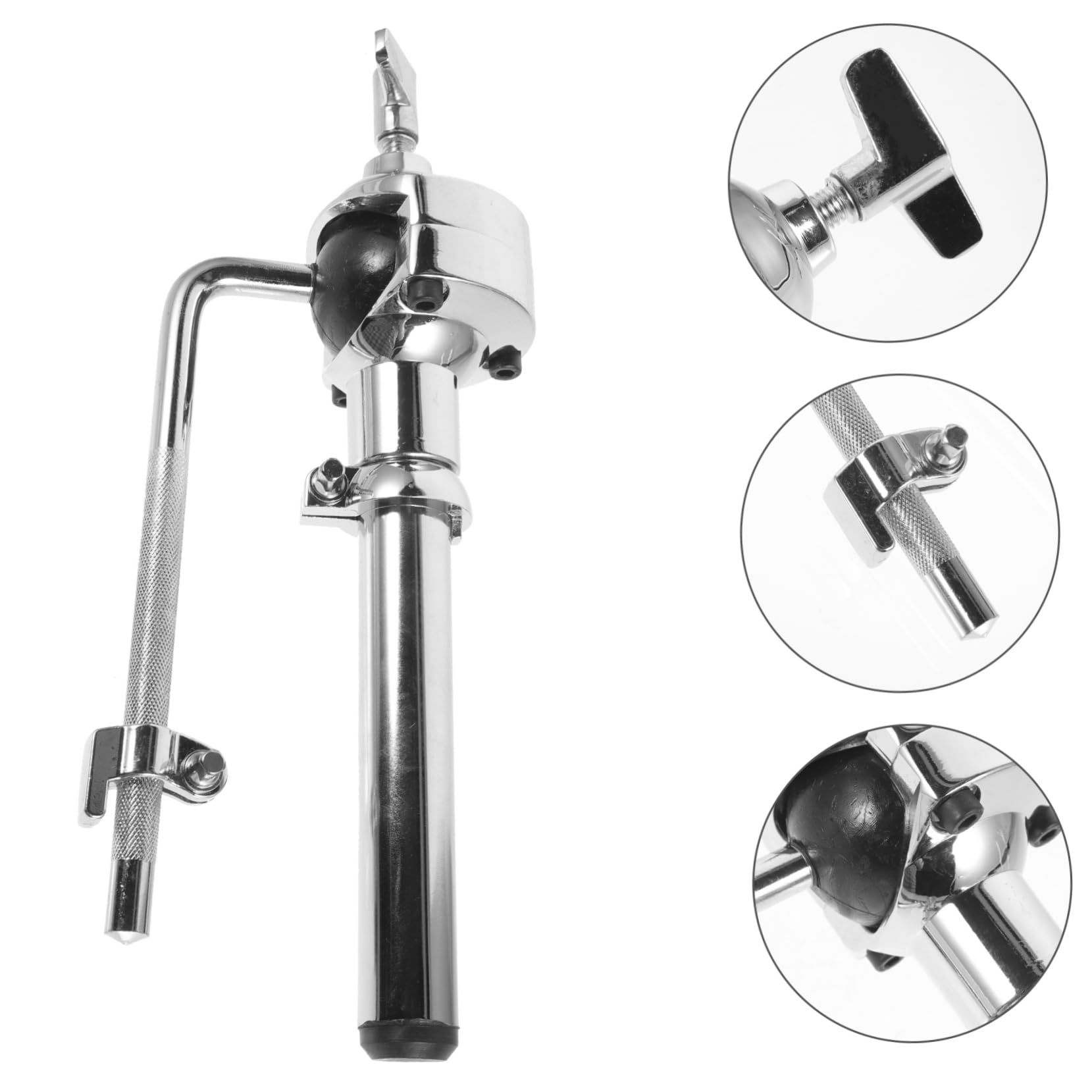 Vicasky Supporto Batteria Tom Singolo Braccio in Lega Di Zinco Compatibile Con Set Batteria Facile Da Montare E Smontare Per Strumenti a Percussione