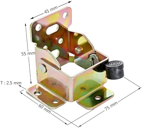 Miniatura 11 de Paquete de 4 bisagras de bloqueo para soportes de mesa plegables, soportes plegables de alta resistencia, bisagra plegable de bloqueo automático