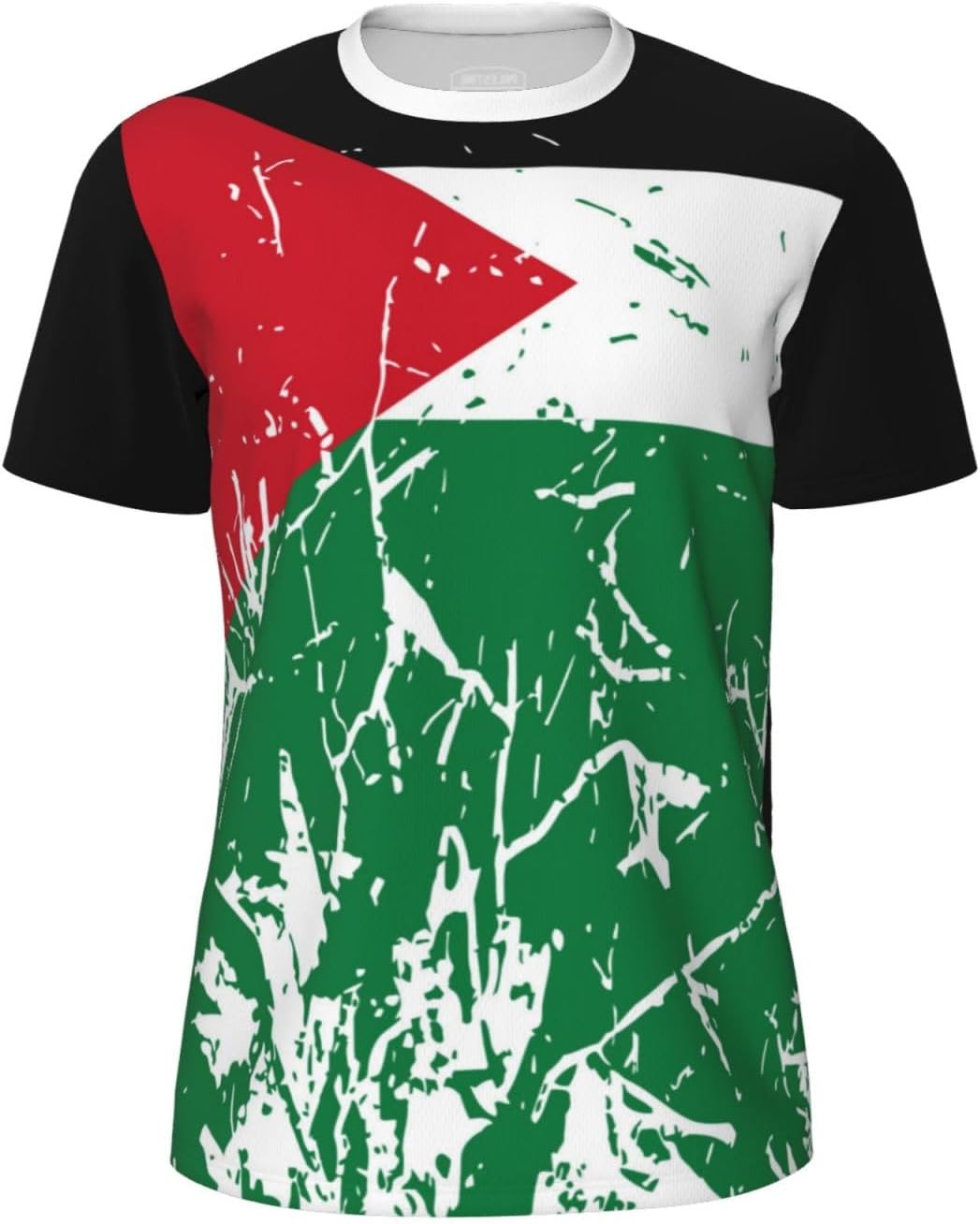 Palestine Flag Grain (6) Sports Jersey T-Shirt 3D Print for Running Cycling Soccer Tennis Fitness Fans Mesh Shirts