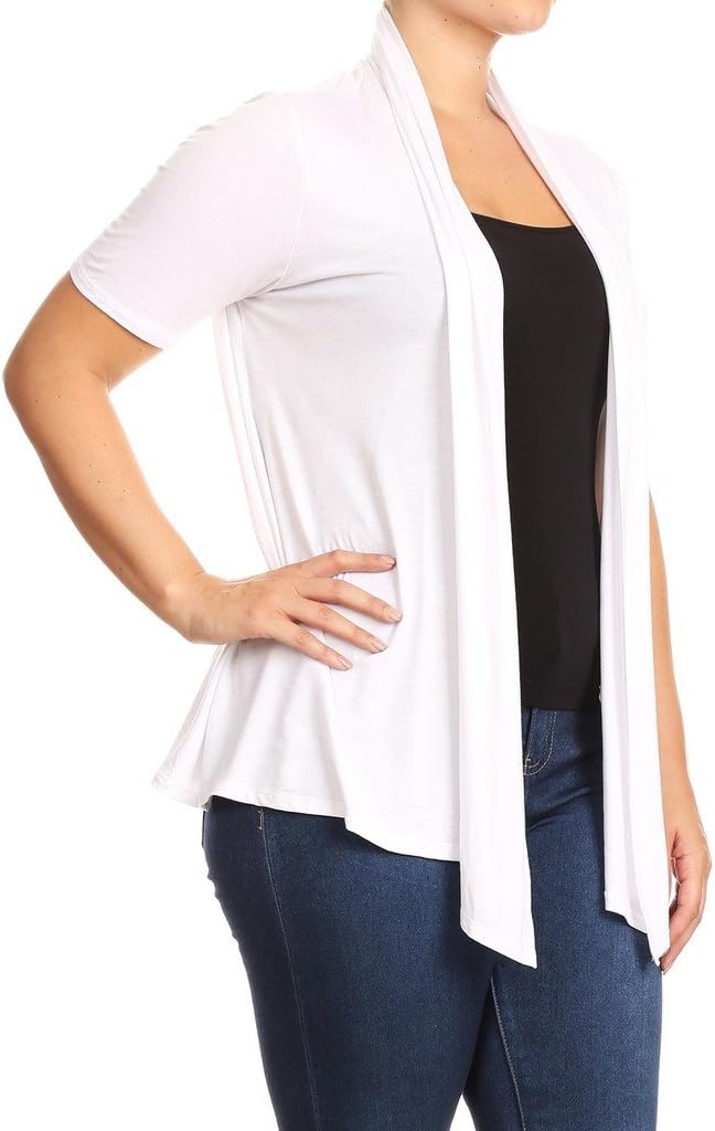 Women Plus Size Short Sleeve Cardigan Open Front Casual Cover Up image 4