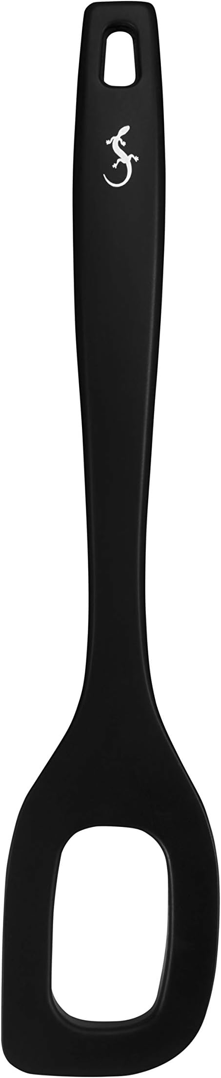 Lurch Germany Smart Tool Silicone Stirring Cooking Spoon With Hole Durable Practical Heat Resistant Risotto Spoon Kitchenware Kitchen Tool / 11 Inches / 28 cm - Black