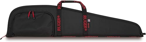 Funda para rifle Ruger, color negro con logo Ruger en las asas, 40"