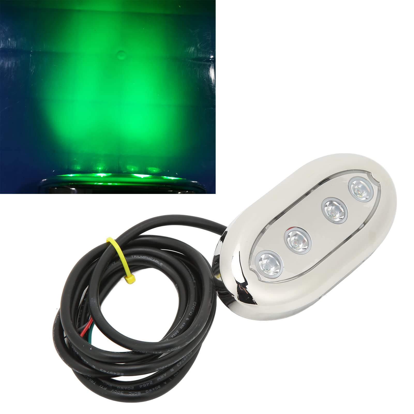 Aramox Boat Marine Underwater Light, Marine Underwater LED Light DC 12V‑24V IP68 Impermeable Universal Fit para Boat Yacht Waterside (RGB)