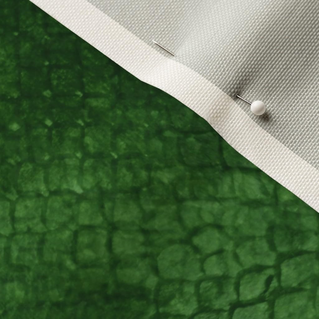 Spoonflower Fabric - Lizard Skin Snake Green Space Reptile Dragon Printed on Upholstery Velvet Fabric Fat Quarter - Upholstery Home Decor Bottomweight Apparel
