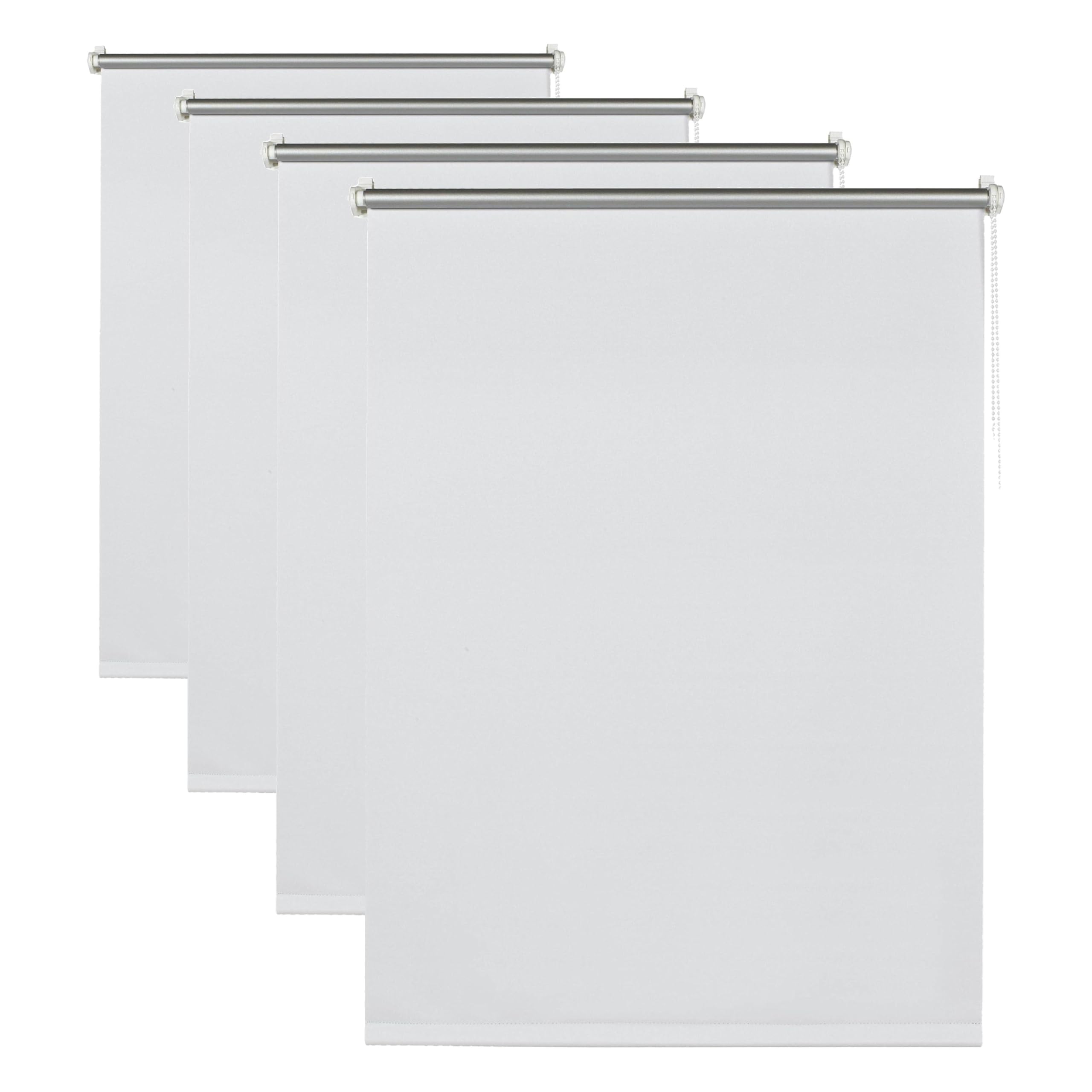 Deco Company Store Enrouleur avec Revêtement Thermique au Verso à Coller ou à Clipser, Haute Réflexion de la Lumière, Économie d'énergie, Opaque, Kit de Montage Inclus, Blanc, 40 x 150 cm (LxH)