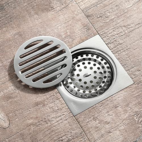 Siphon de sol pour cuisine et douche italienne en acier inoxydable