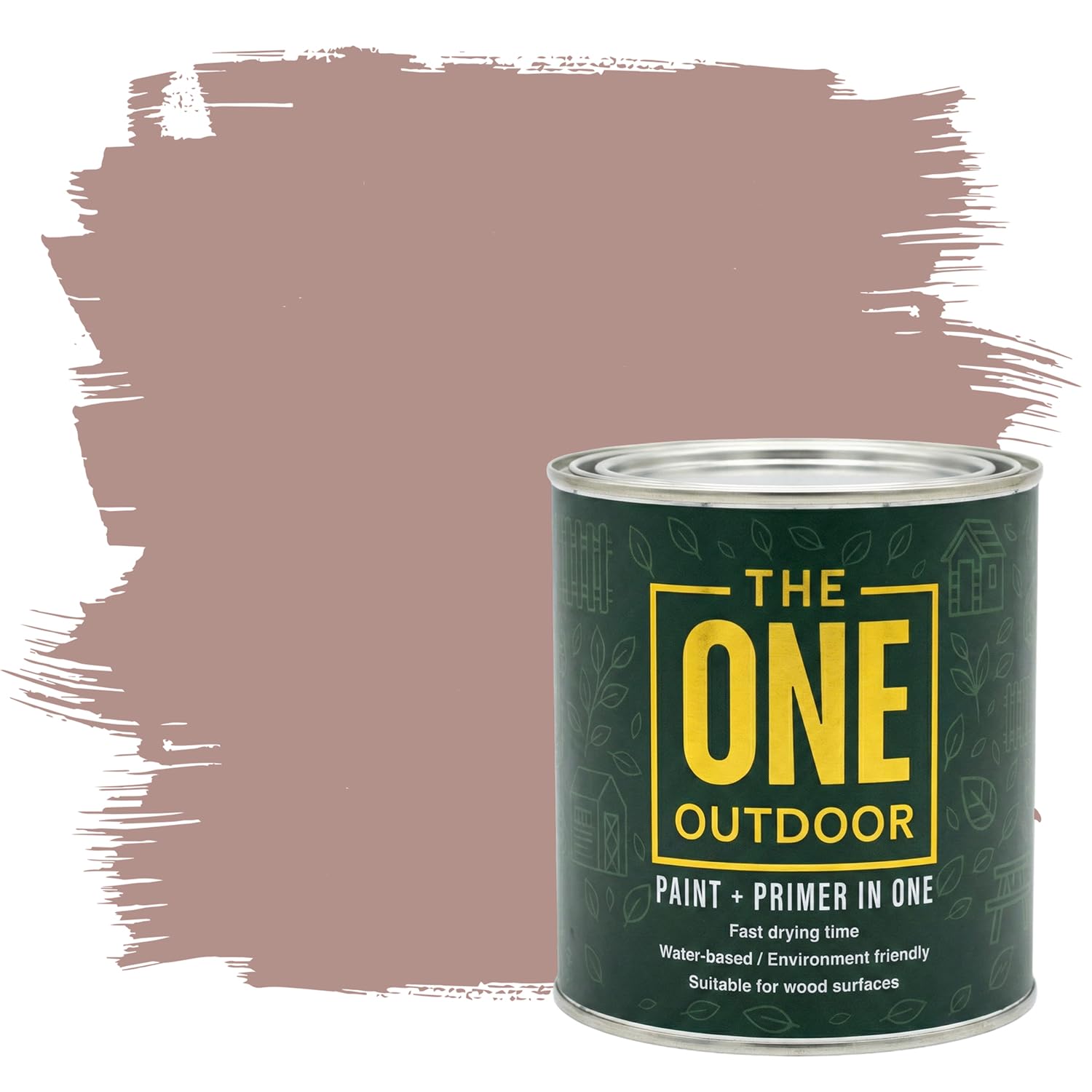 THE ONE Outdoor Paint - Light Pink, 2.5 Litre | Durable Exterior Paint for Wood, Metal & Masonry | Weather Resistant Finish