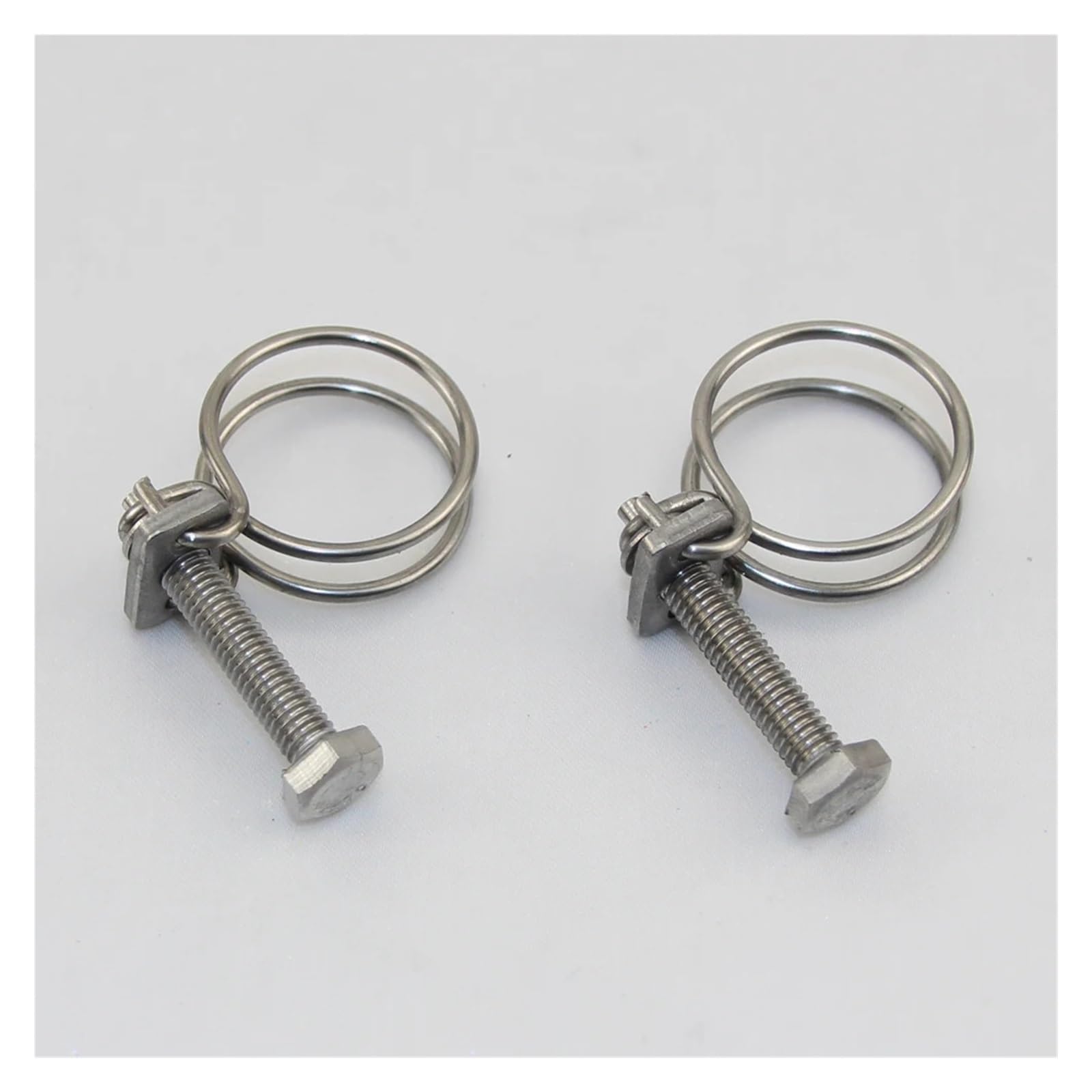 Fascetta stringitubo a doppia linea 1 pz. Morsetto in acciaio inossidabile 304 con diametro del filo da 2 mm e 3 mm. Morsetto a molla con doppia(130-140 mm)