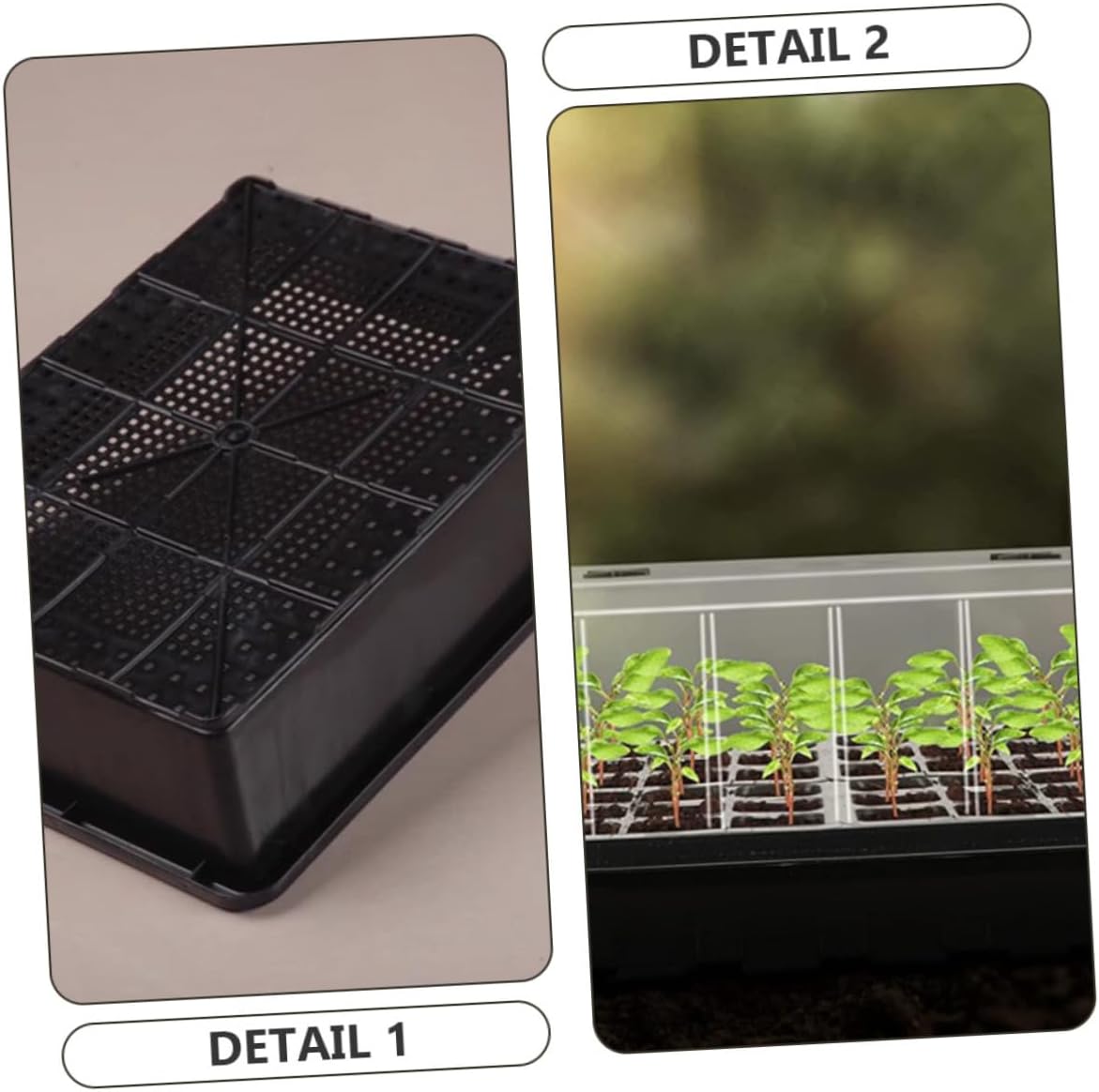 GLEAVI Seedling Starter Tray with Dome Germination Nursery Tray for Indoor Plants for Succulents and Carnivorous Plants Seed Growth Propagator Kit