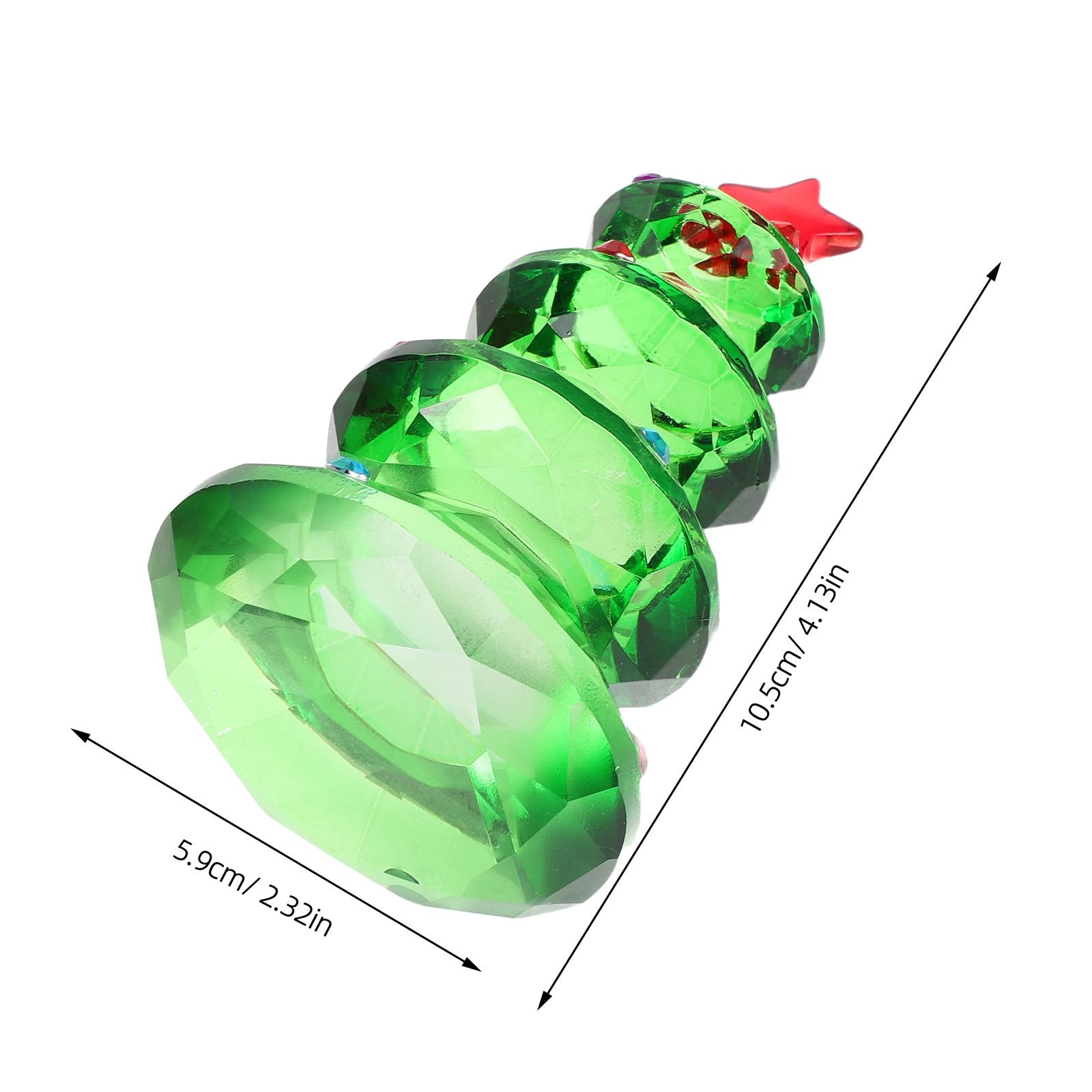 Beaupretty 3 Pièces Mini Sapin de Noël en Cristal Artificiel Vert Étoile