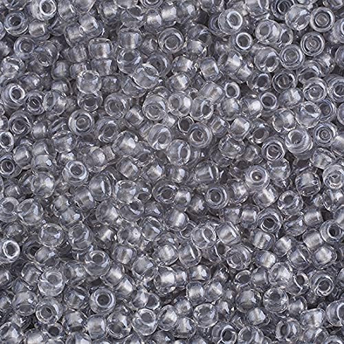 11/0 - Spkl Pewter Lined Crystal DB0242 250Gms Bulk Bag of Japanese Glass Beads