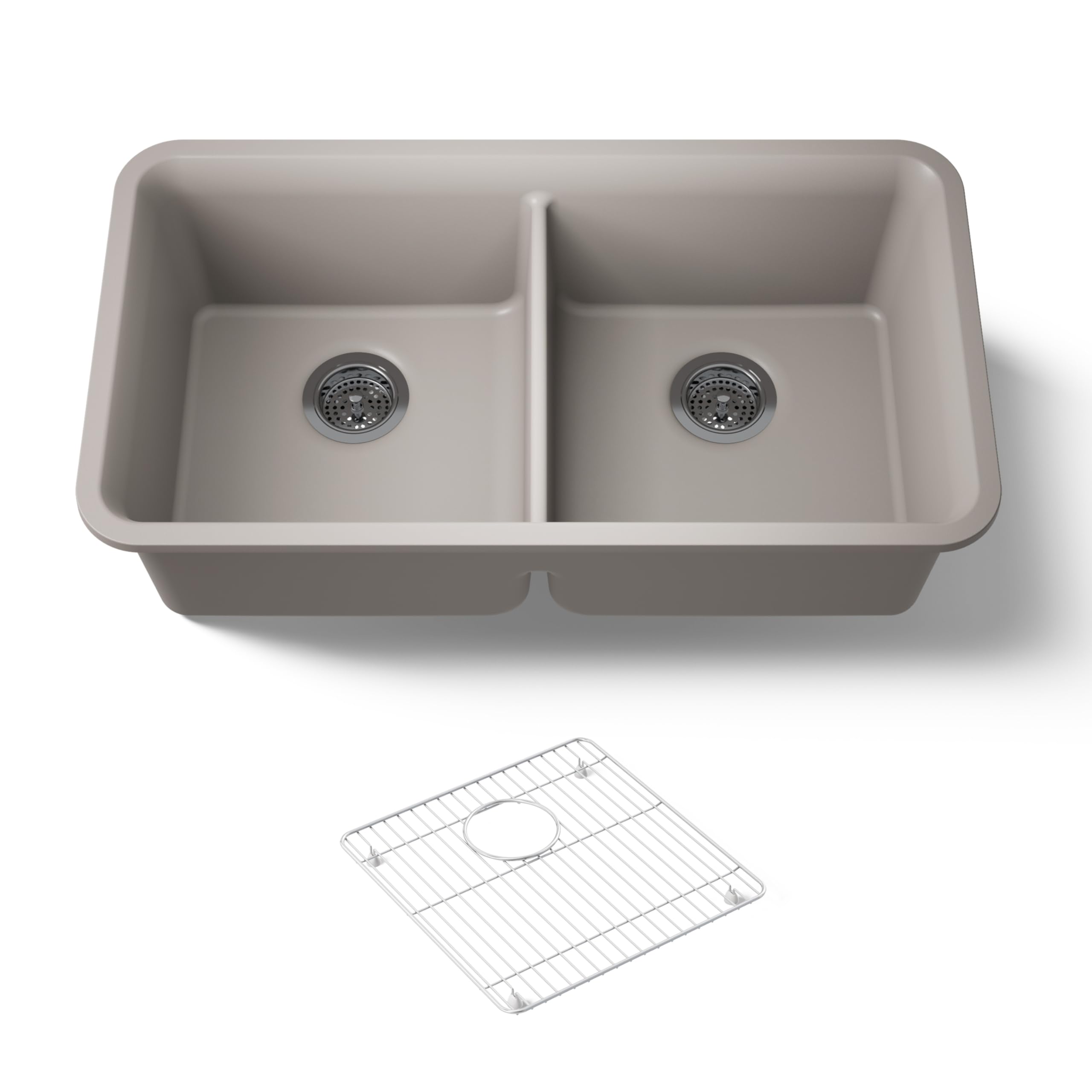 KOHLER K-8199-CM3 Cairn Sink, 33 in, Matte Taupe