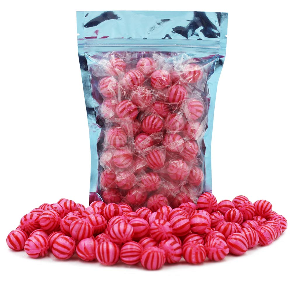 Striped Cinnamon Flavored Candy Balls, Hard Candy Treats