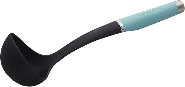 KitchenAid KO006OHAQA Gourmet Nylon Ladle, Plastic, Aqua Sky