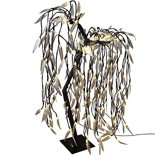 Preisvergleich Produktbild Multistore 2002 Beleuchtete Trauerweide 228 LED H85cm mit Lichteffekt Lichterdeko Stimmungslicht Leuchtbaum Stimmungsleuchte Lichterbaum